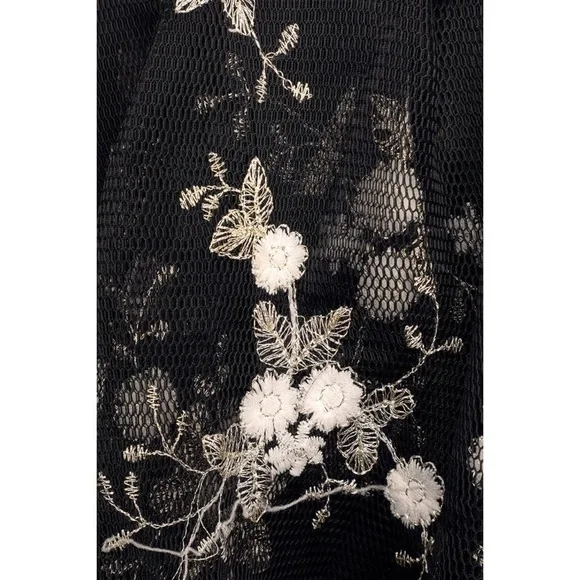 Lulus Floral Embroidered Layered High Low Dress - Picture 5 of 9